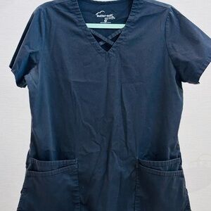Butter-Soft Black Scrub Top
